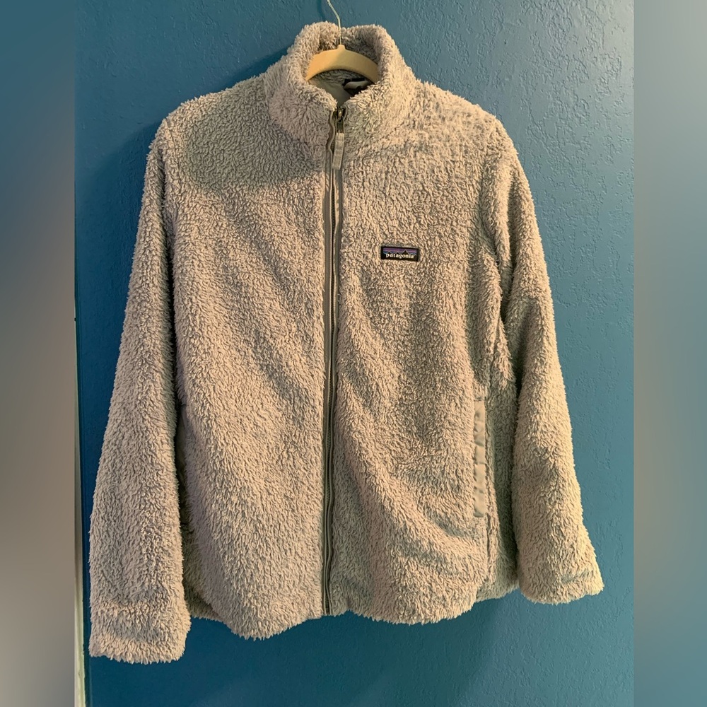 Patagonia Los Gatos Woman’s Full Zip Jacket Size Large Gray Thick Fleece